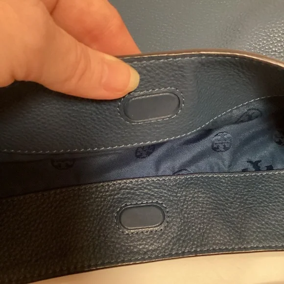 EUC Tory Burch Blue Hobo Bag - Picture 10 of 16